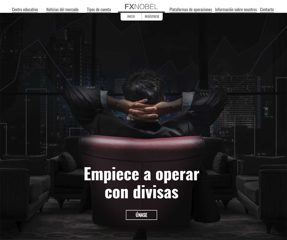 Página web de FXNOBEL