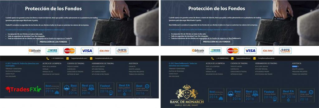 Parecidos entre TradesFX y Banc de Monarch