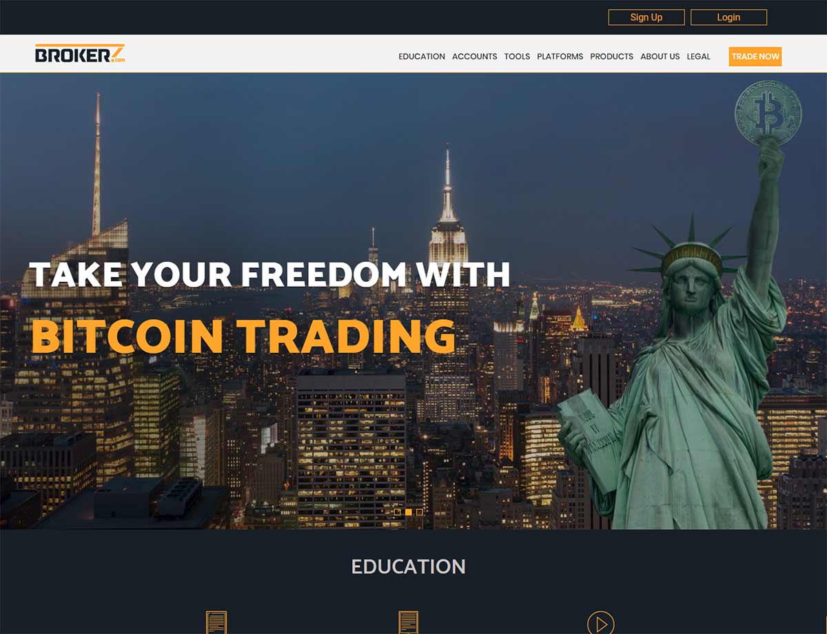 Página web de Brokerz.com