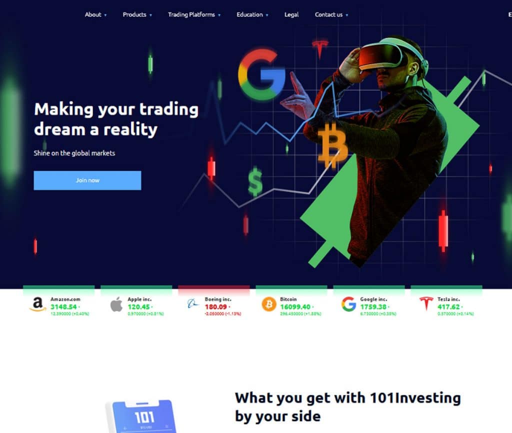 Sitio web de 101investing
