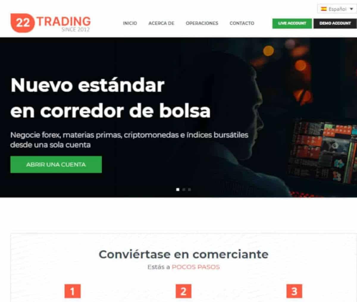 Página web de 22-Trading