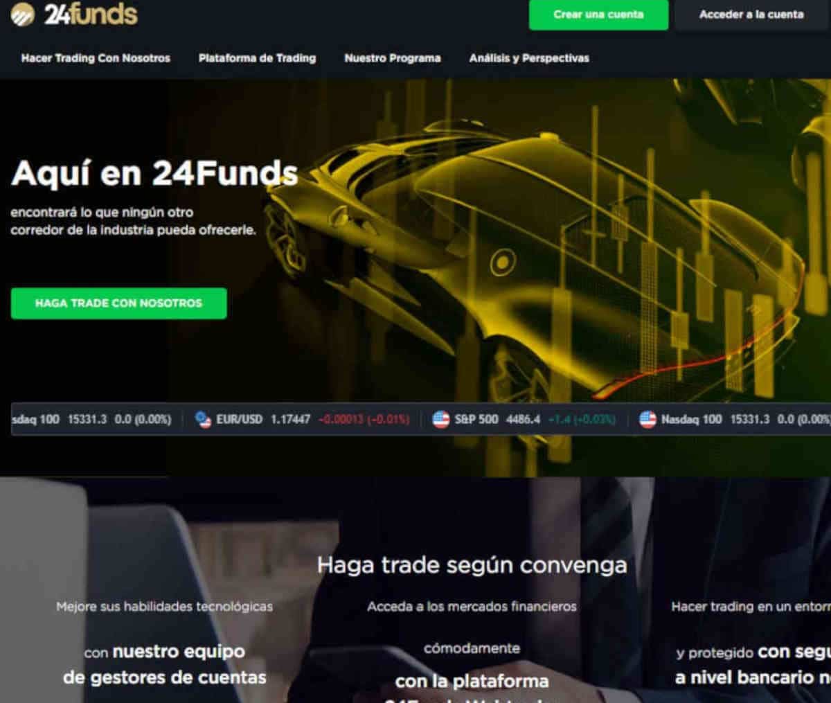 Página web de 24Funds