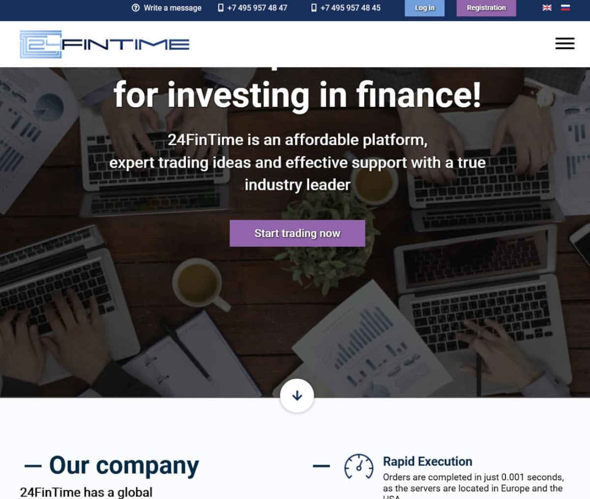 Página web de 24FinTime