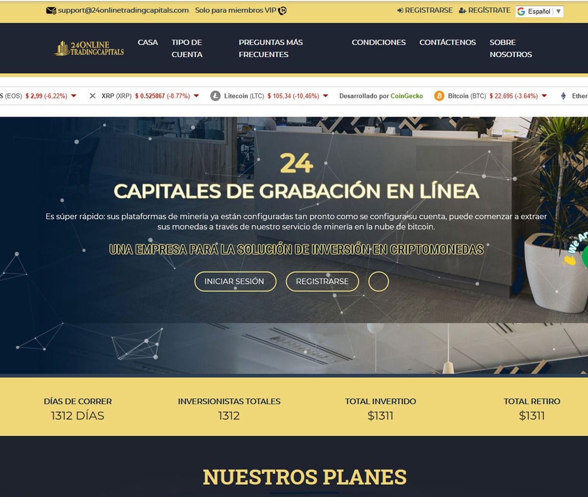 Página web de 24onlinetradingcapitals