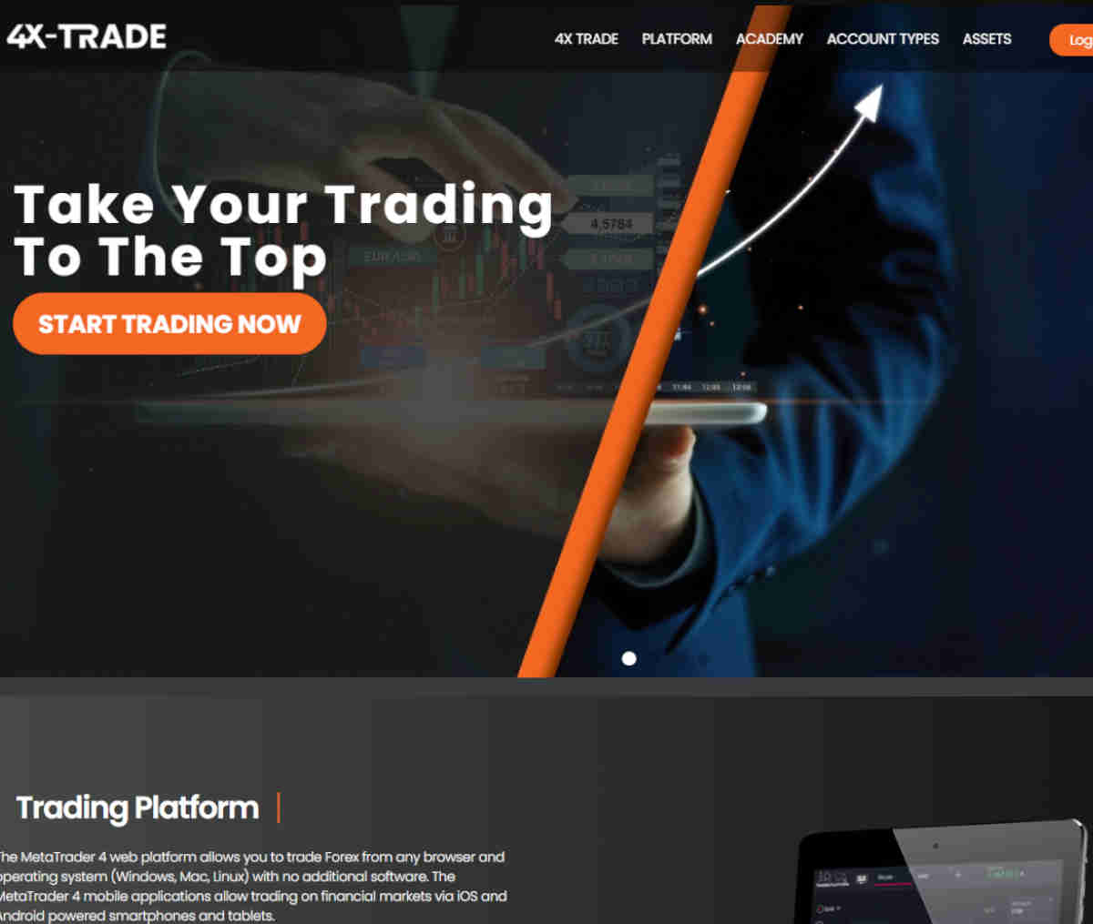 Página web de 4x-Trade