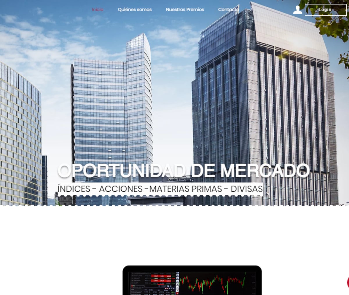 Página web de 53 Capital Trade