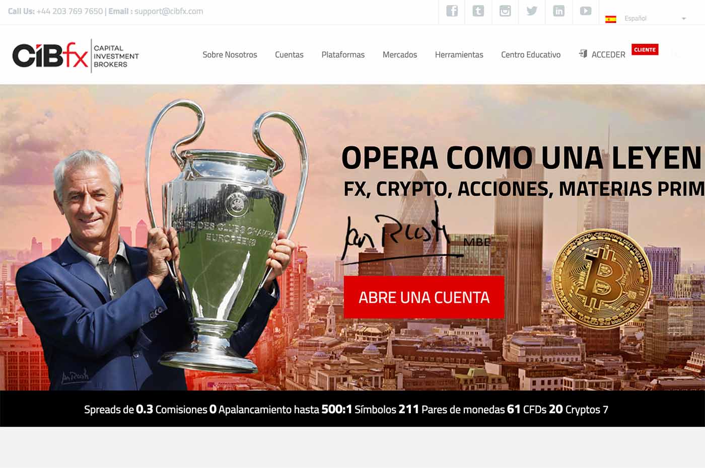 Página web de CIBfx
