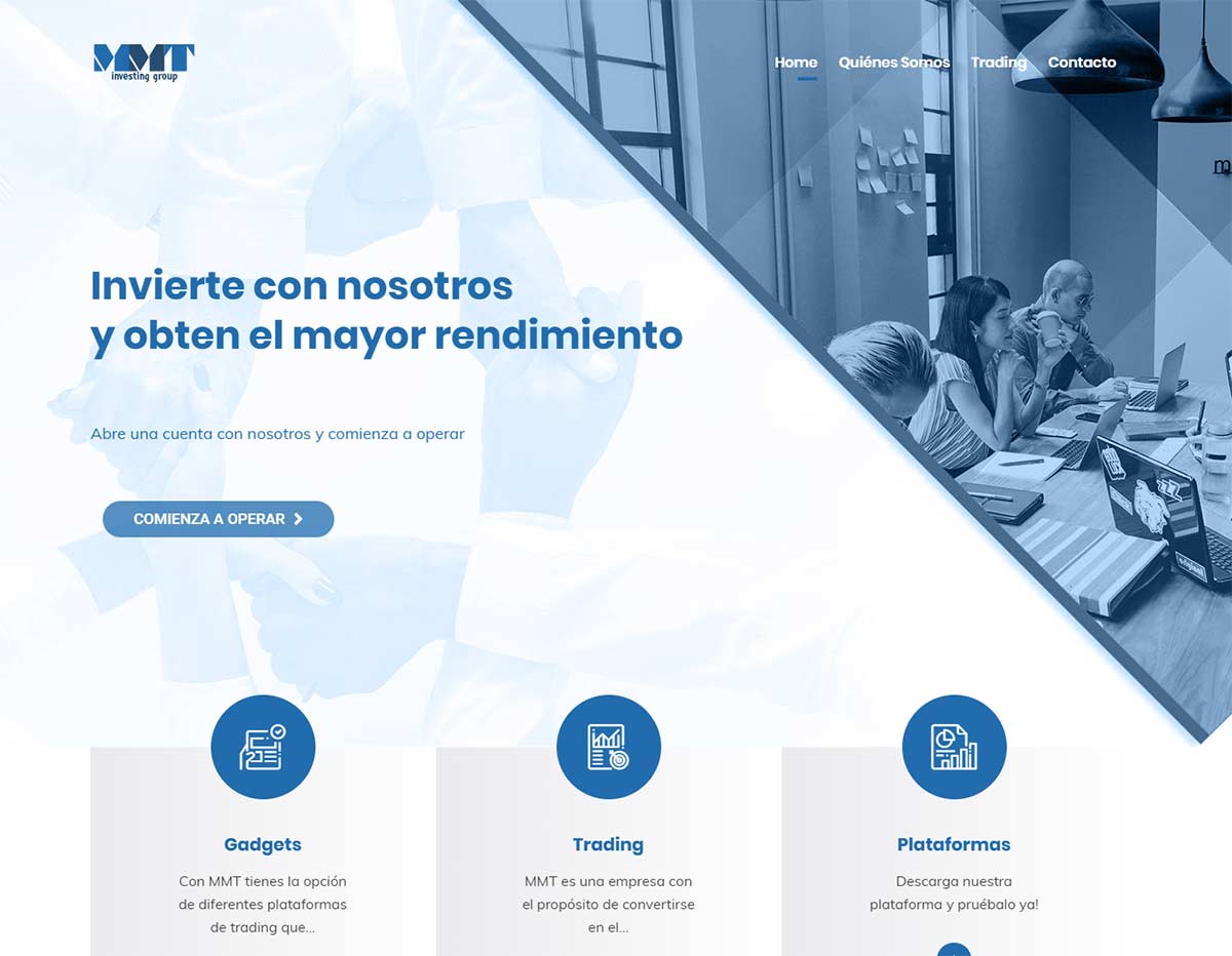 Página web de MMT Investing Group