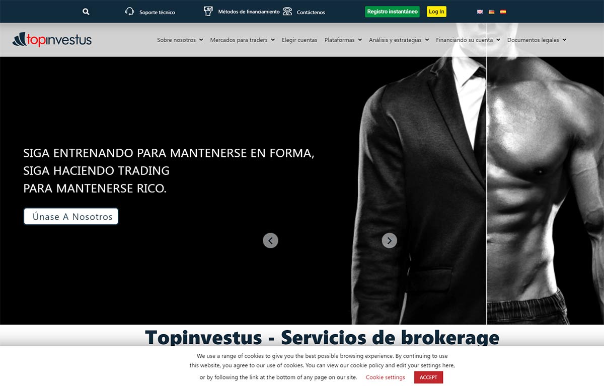 Página web de TopInvestus