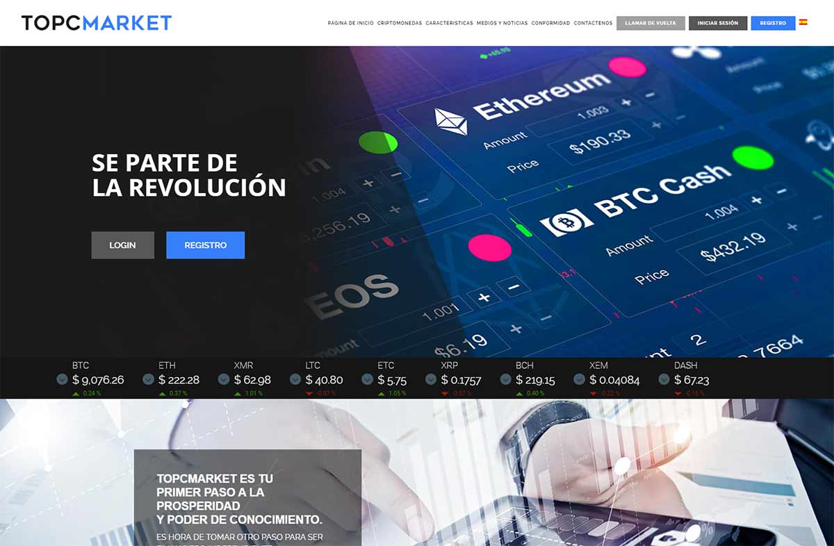 Página web de Topcmarket