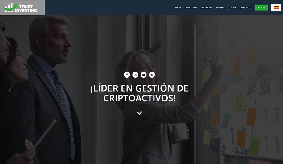 Página web de Trust Investing