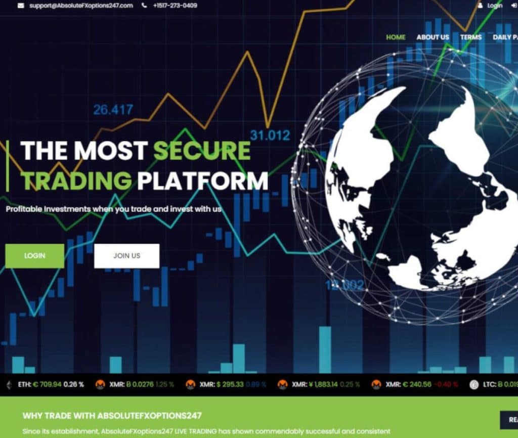 Sitio web de ABSOLUTEFXOPTIONS247