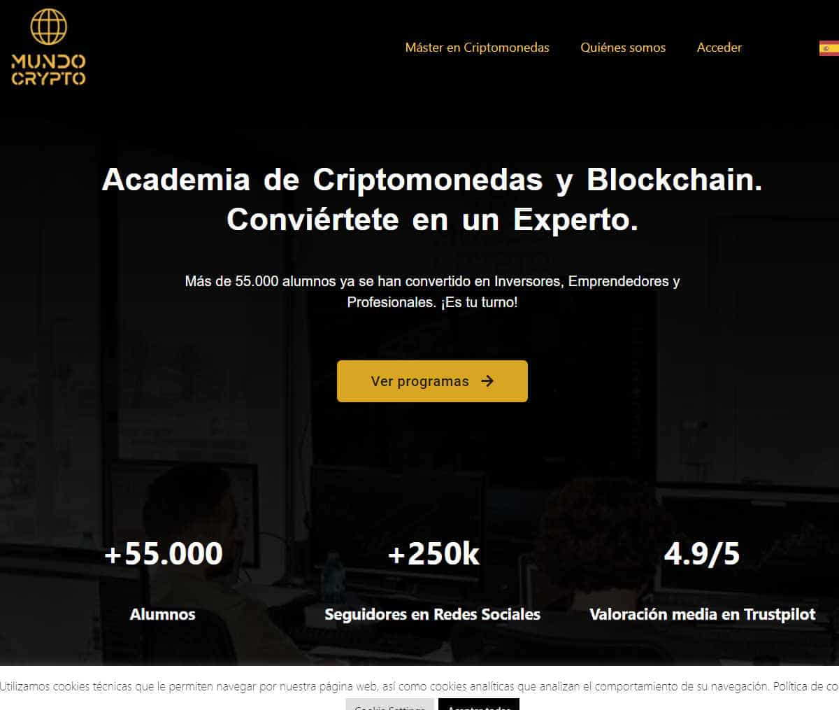 Página web de Mundocrypto