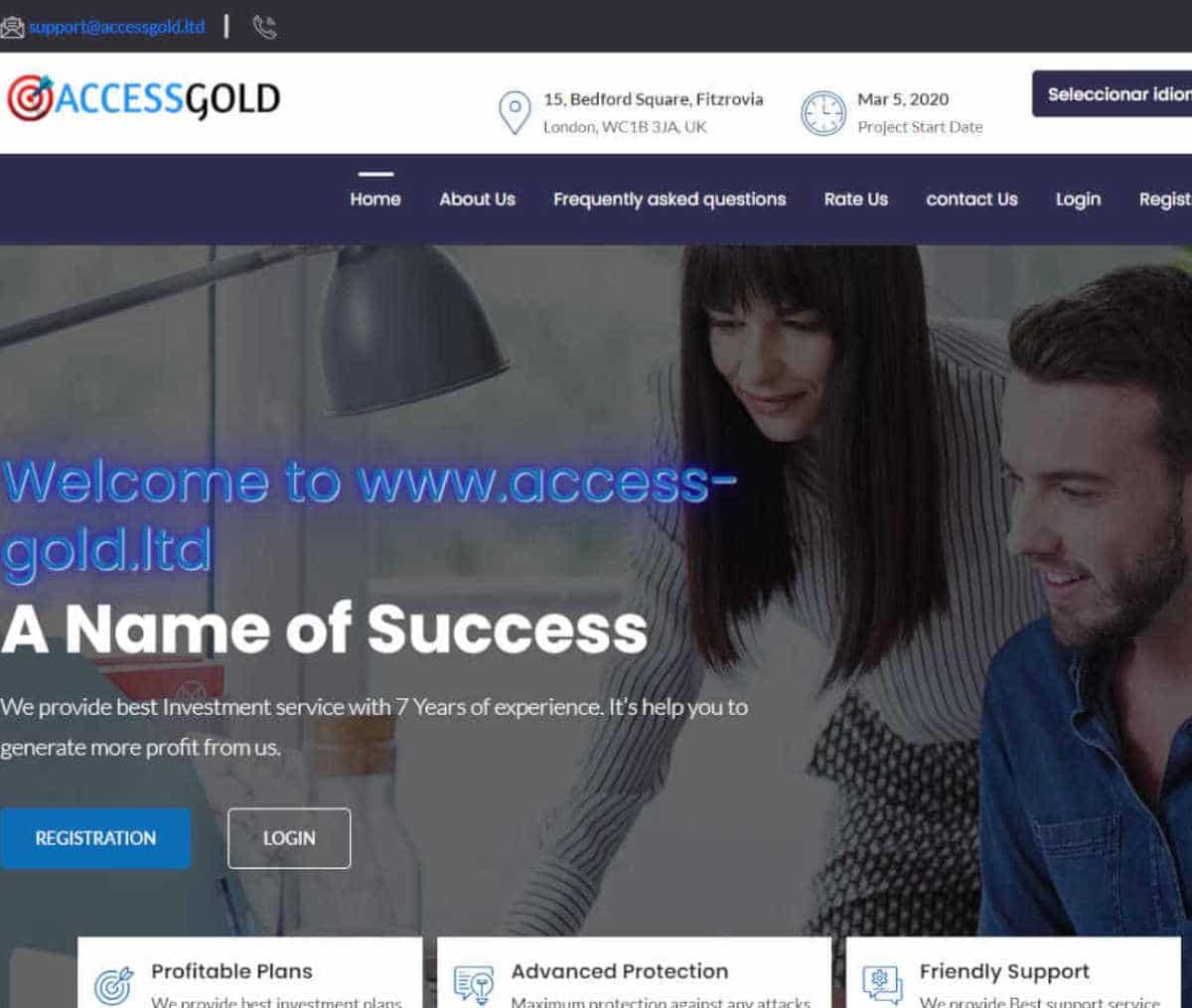 Página web de Www.access-gold.ltd