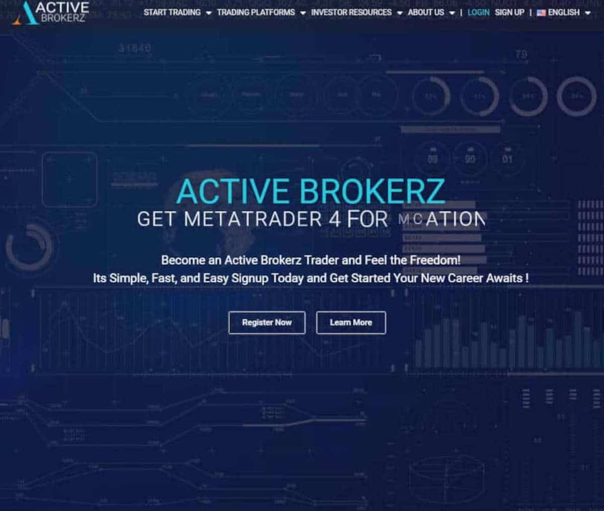 Página web de Active Brokerz