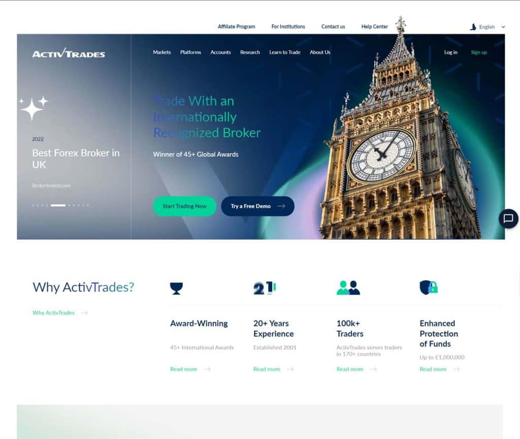 Sitio web de Activtrades