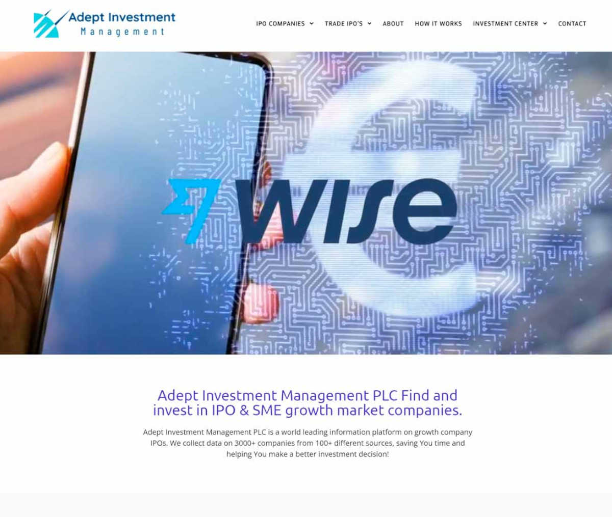 Página web de Adept Investment Management