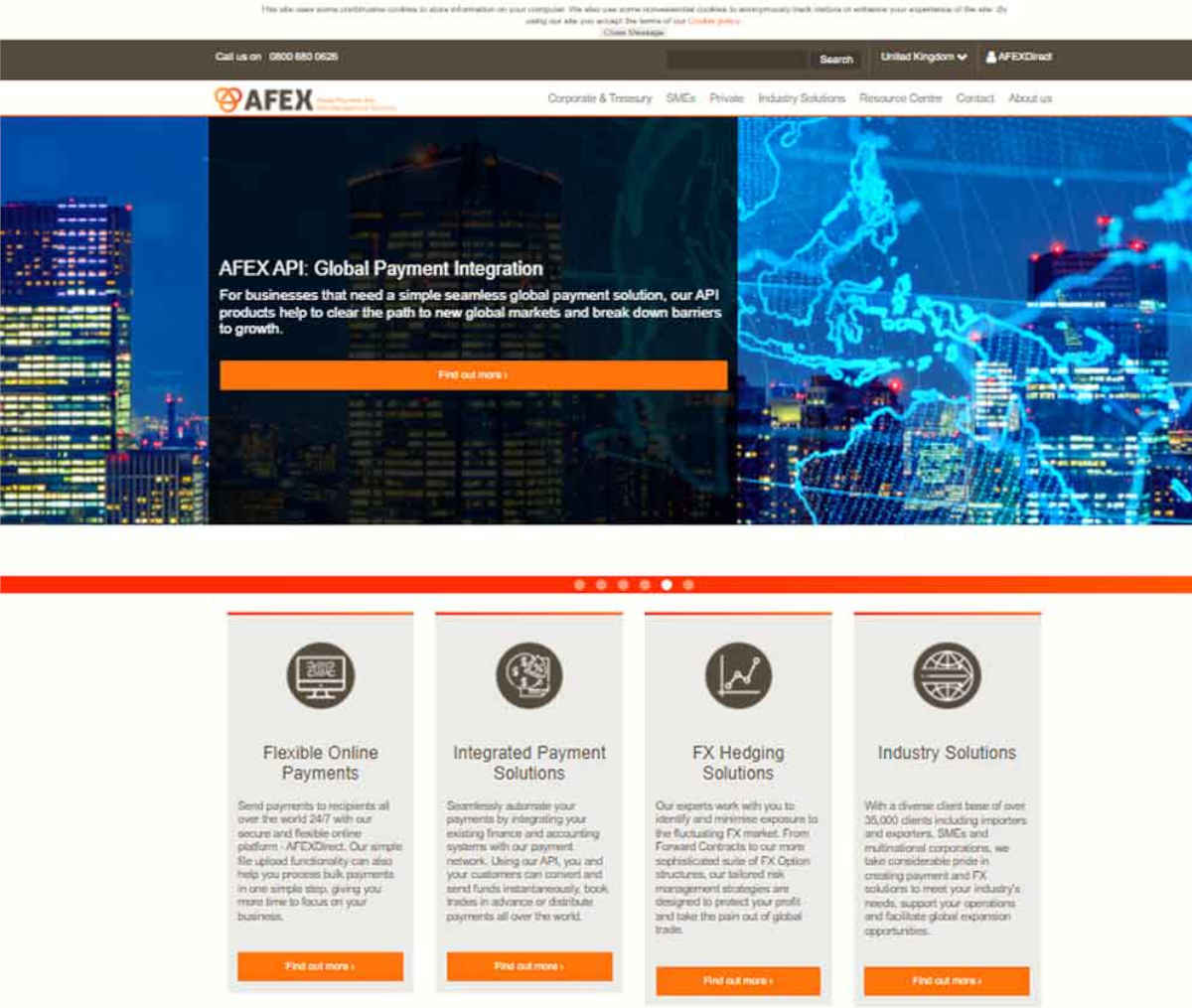 Página web de AFEX