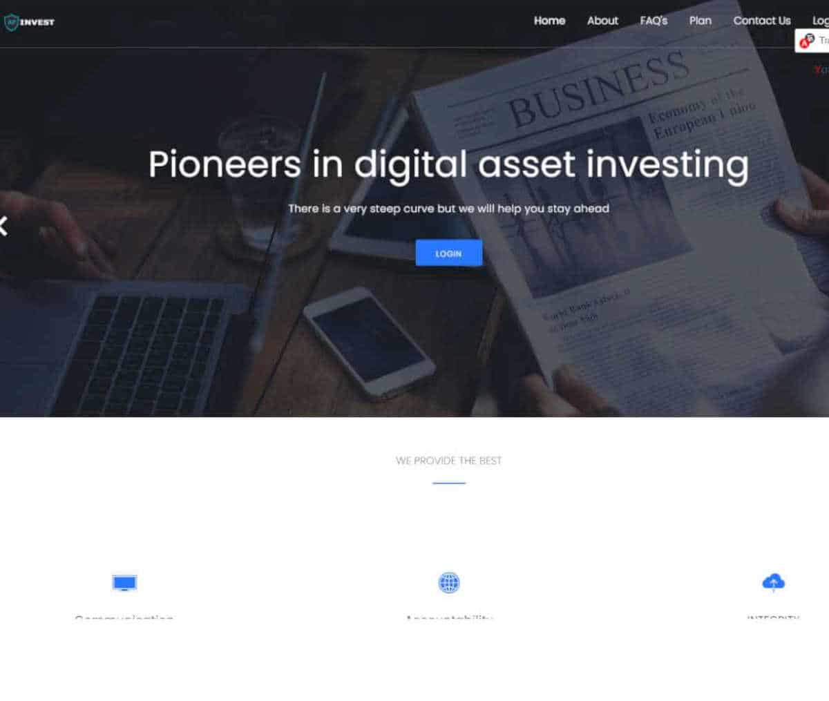 Página web de Afinvest.net