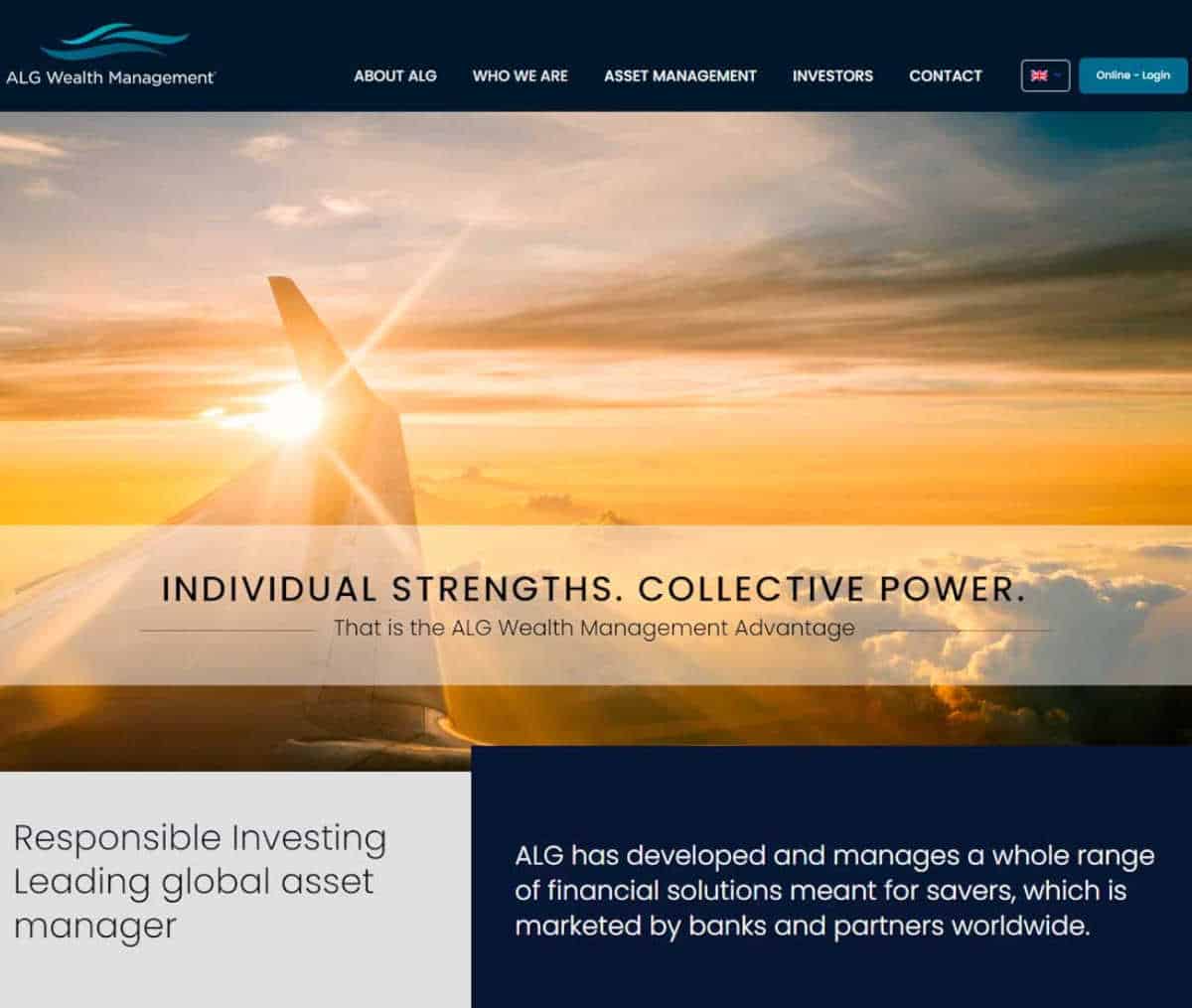 Página web de ALG Wealth Management