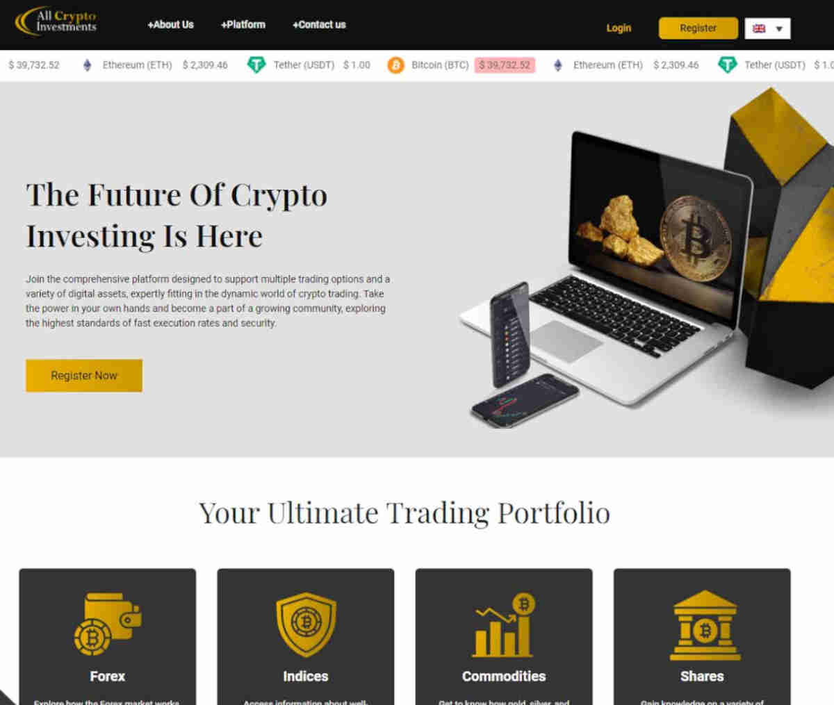 Página web de All Crypto Investments