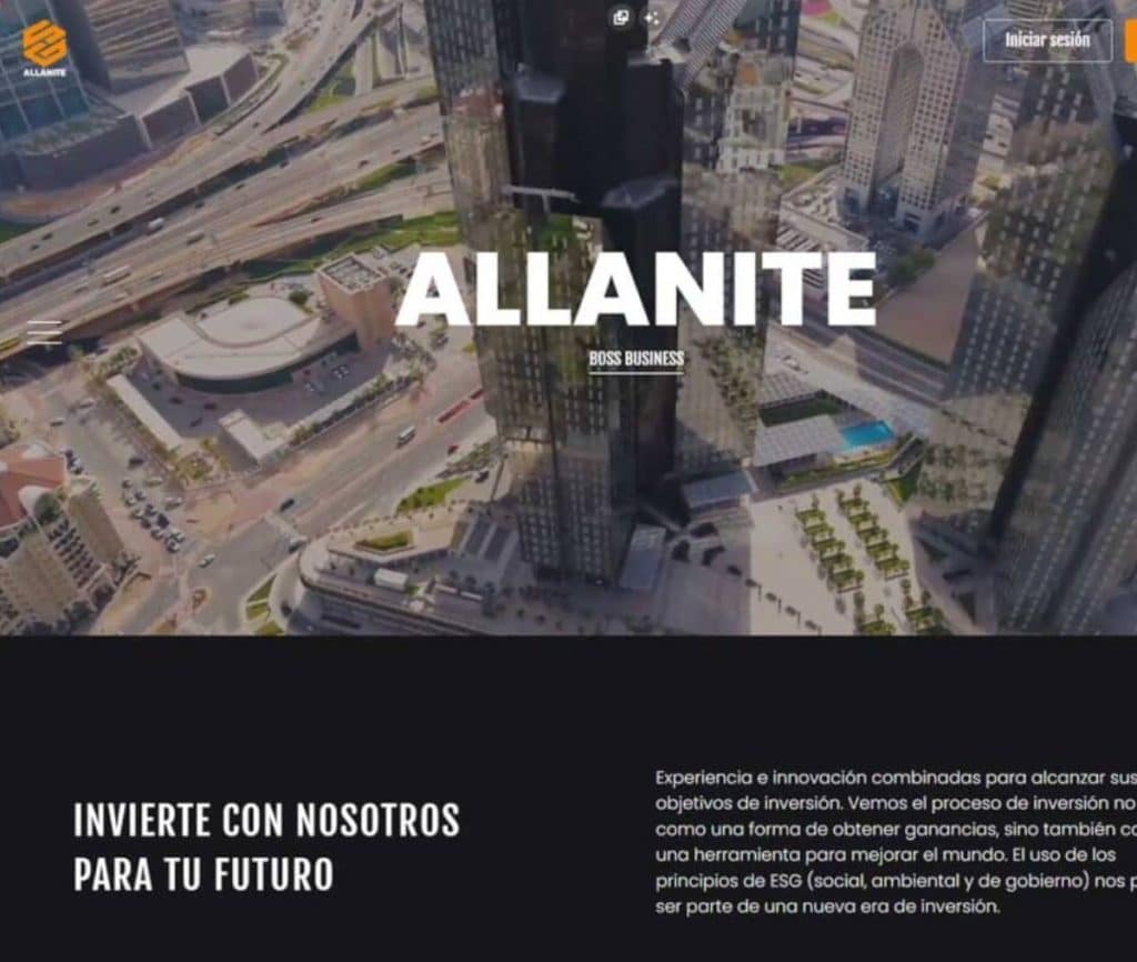 Sitio web de ALLANITE