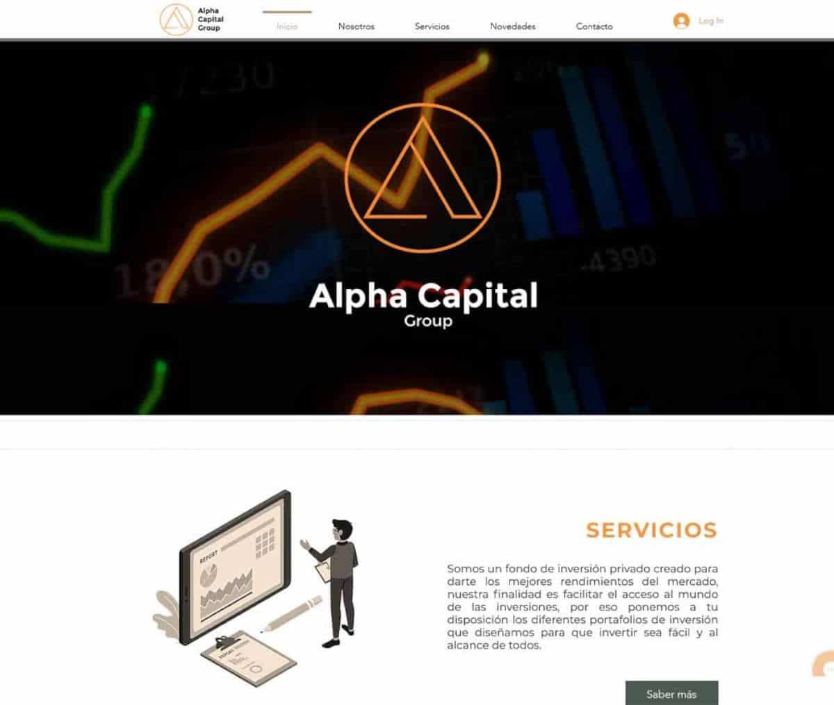 Página web de Alpha Capital Group