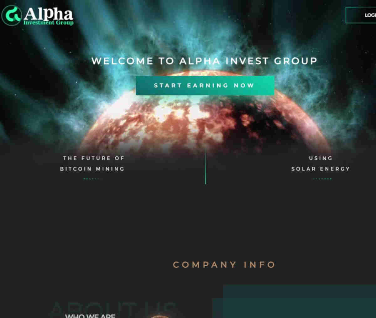 Página web de Alpha Invest Group