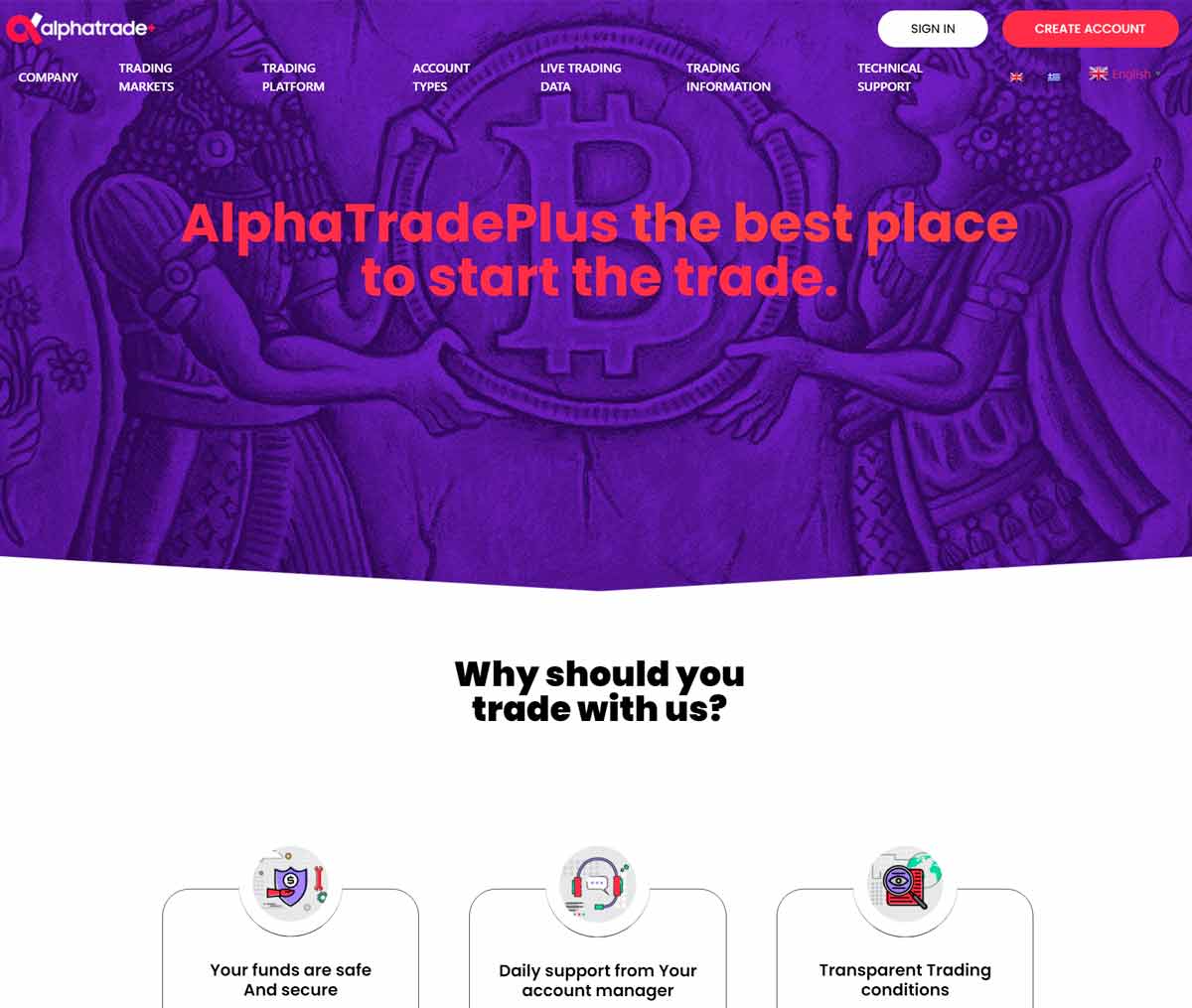 Página web de AlphaTradePlus