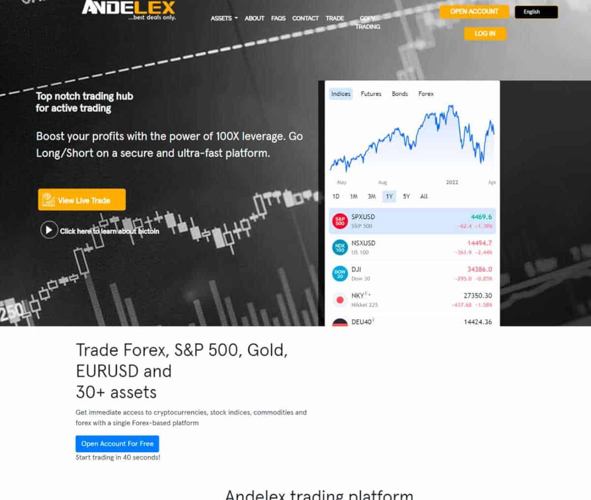 Página web de Andelex