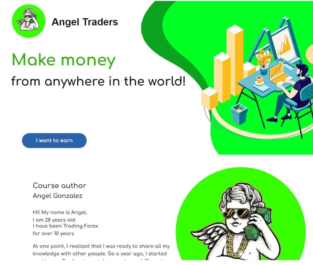 Página web de Angel Traders