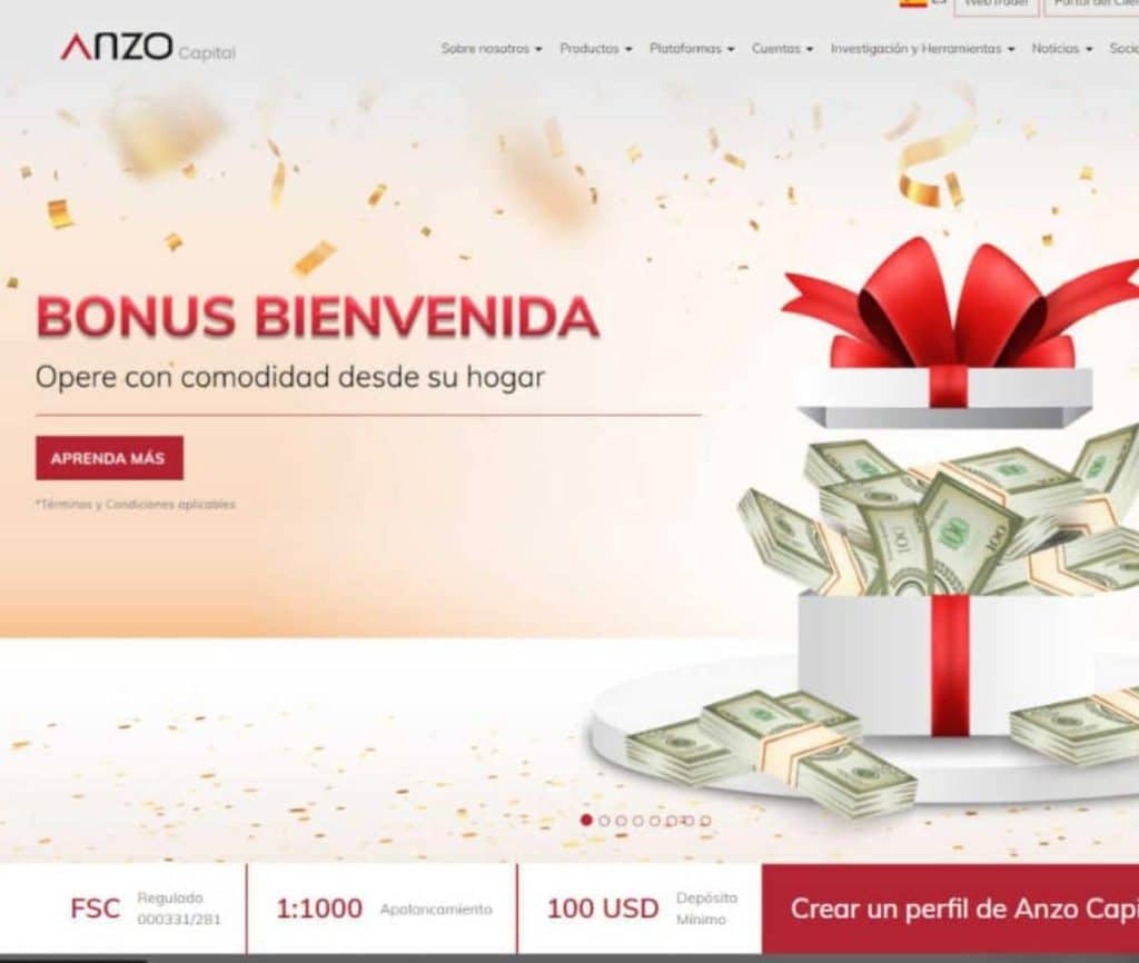 Sitio web de Anzo Capital
