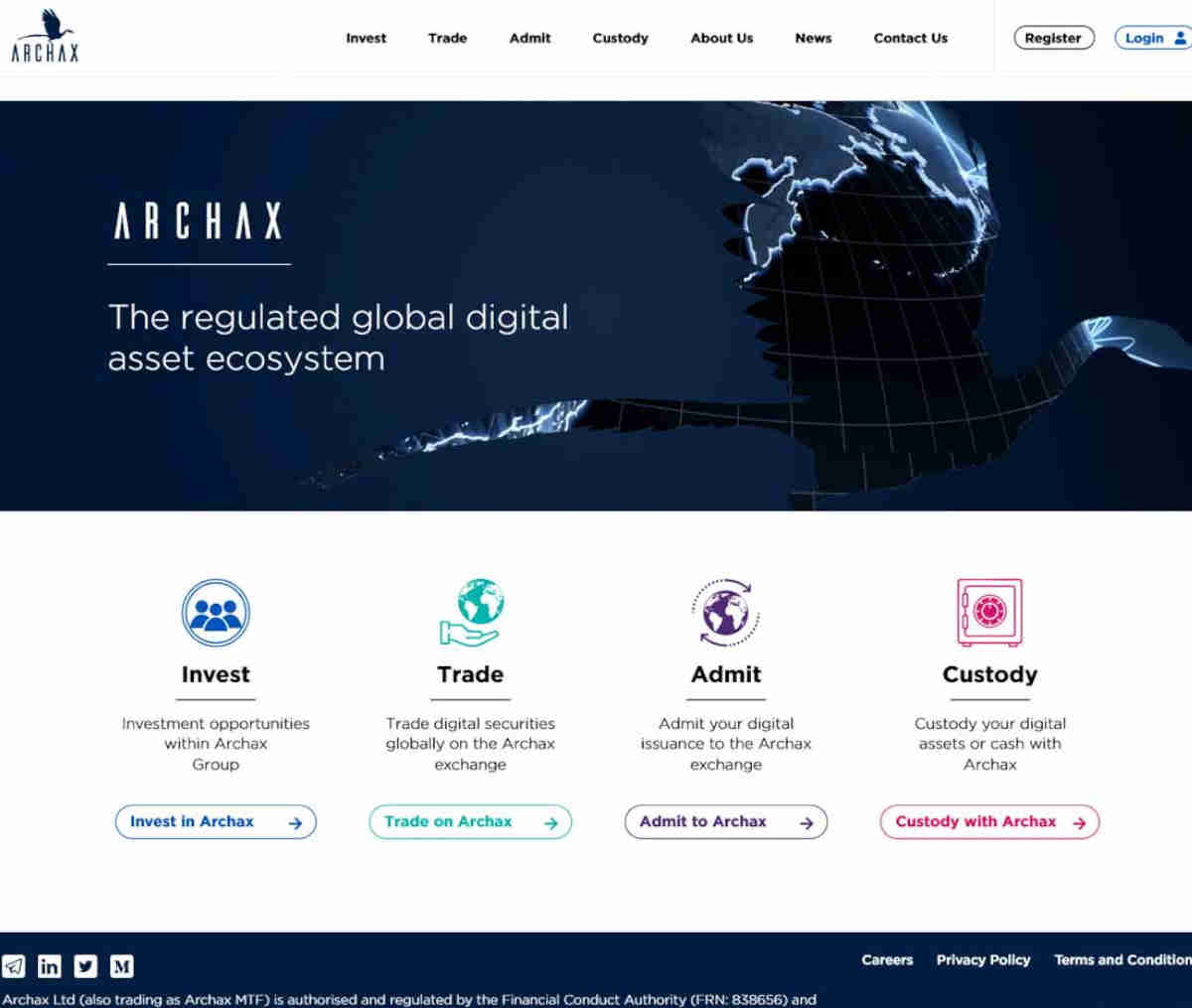 Página web de Archax