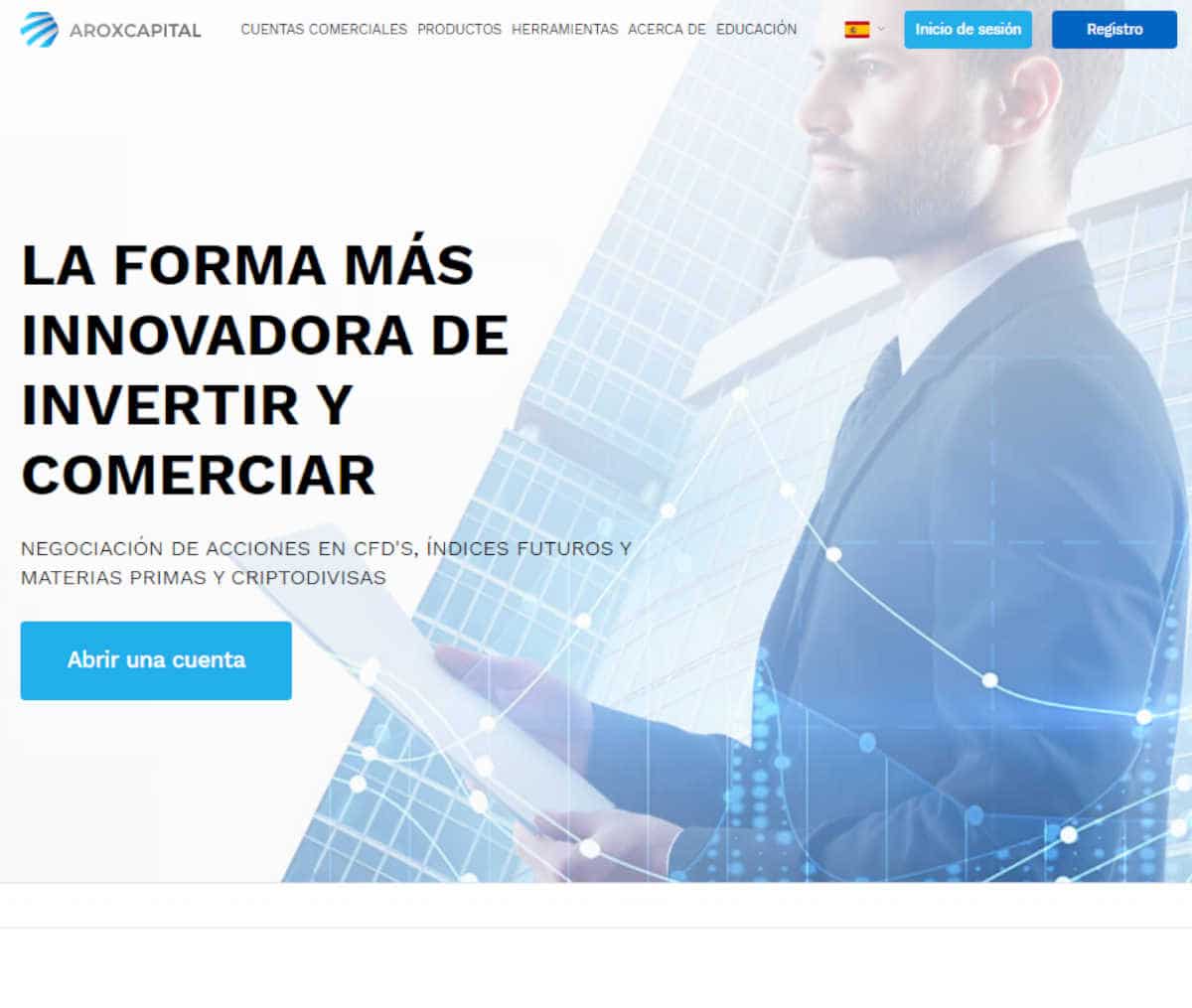 Página web de Arox Capital