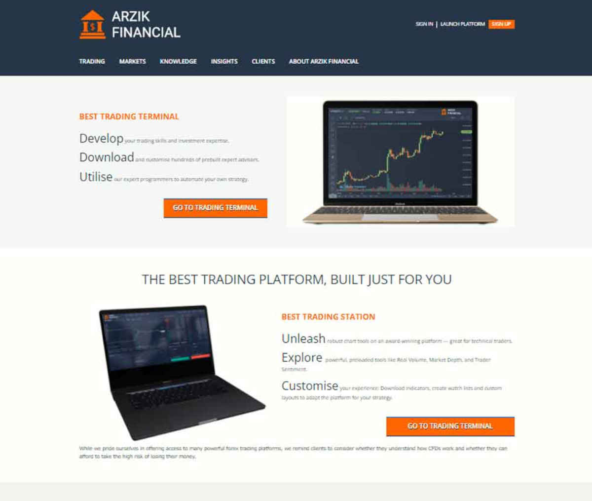 Página web de Arzik Financial