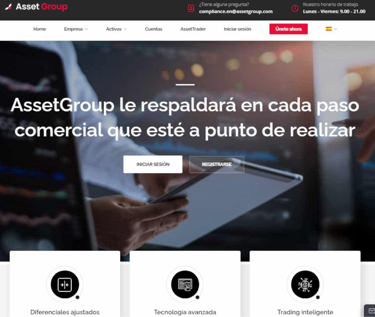 Página web de AssetGroup