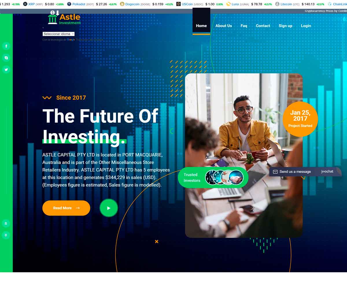 Página web de Astle Investment