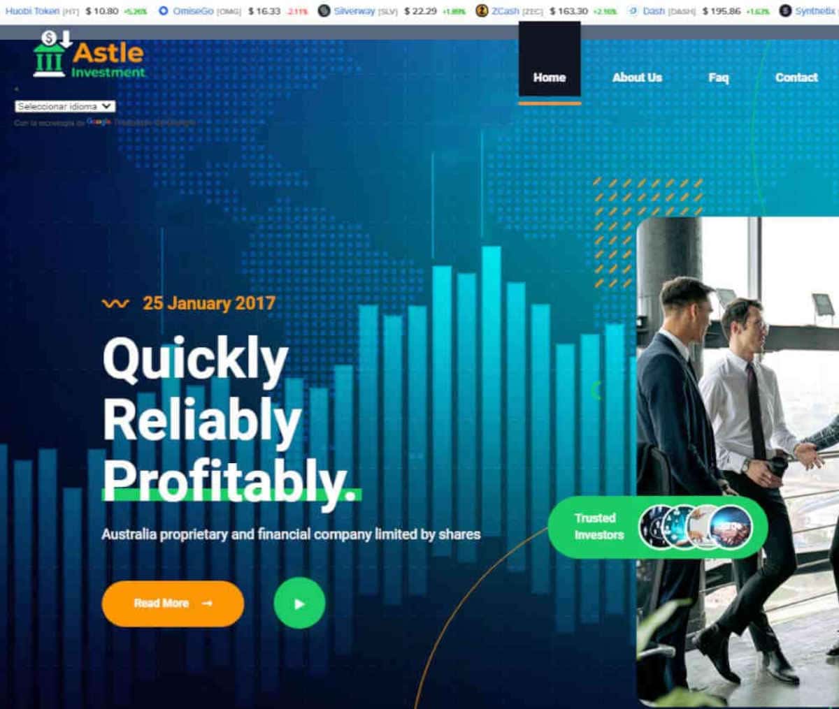 Página web de Astleinvestment.com