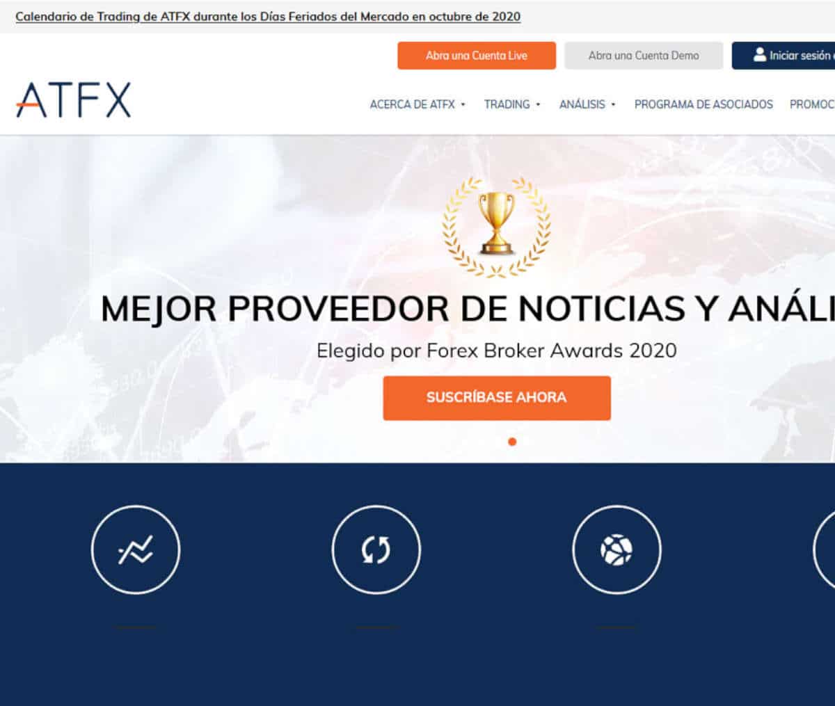 Página web de ATFX Global