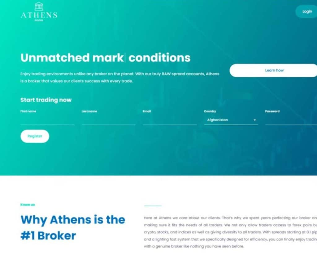 Sitio web de Athens Markets