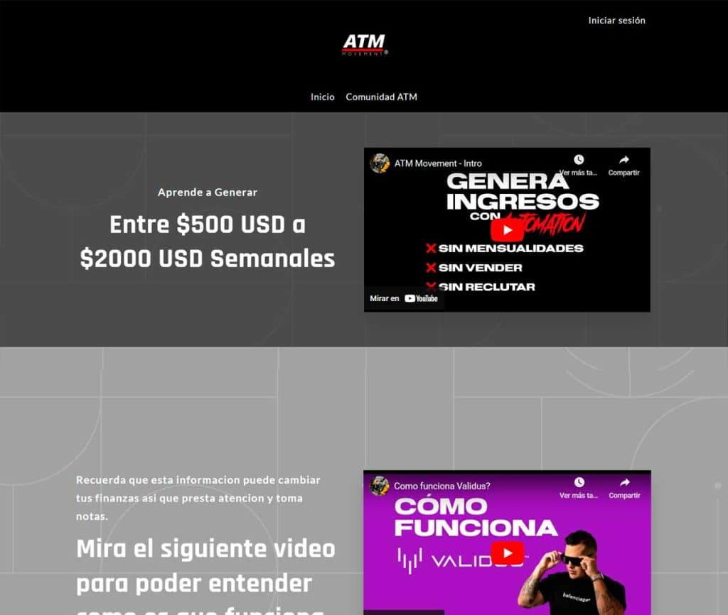 Página Web ATM Movement