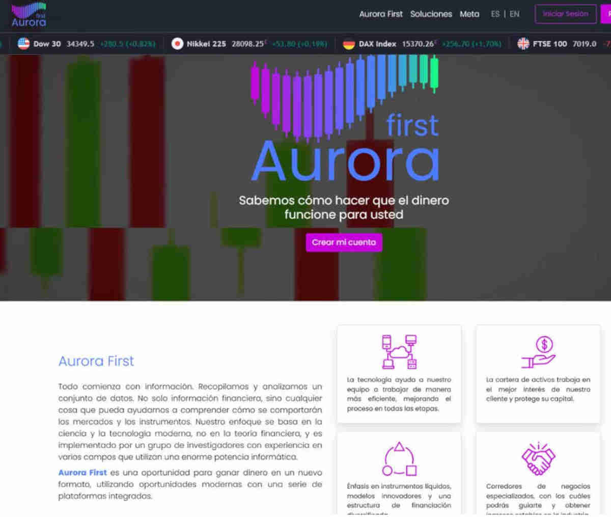Página web de Aurora First