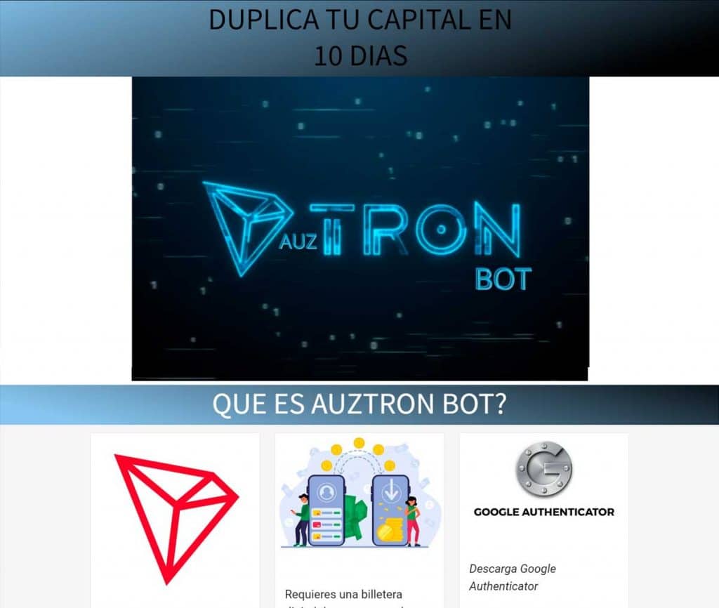 Página Web Auztron Bot