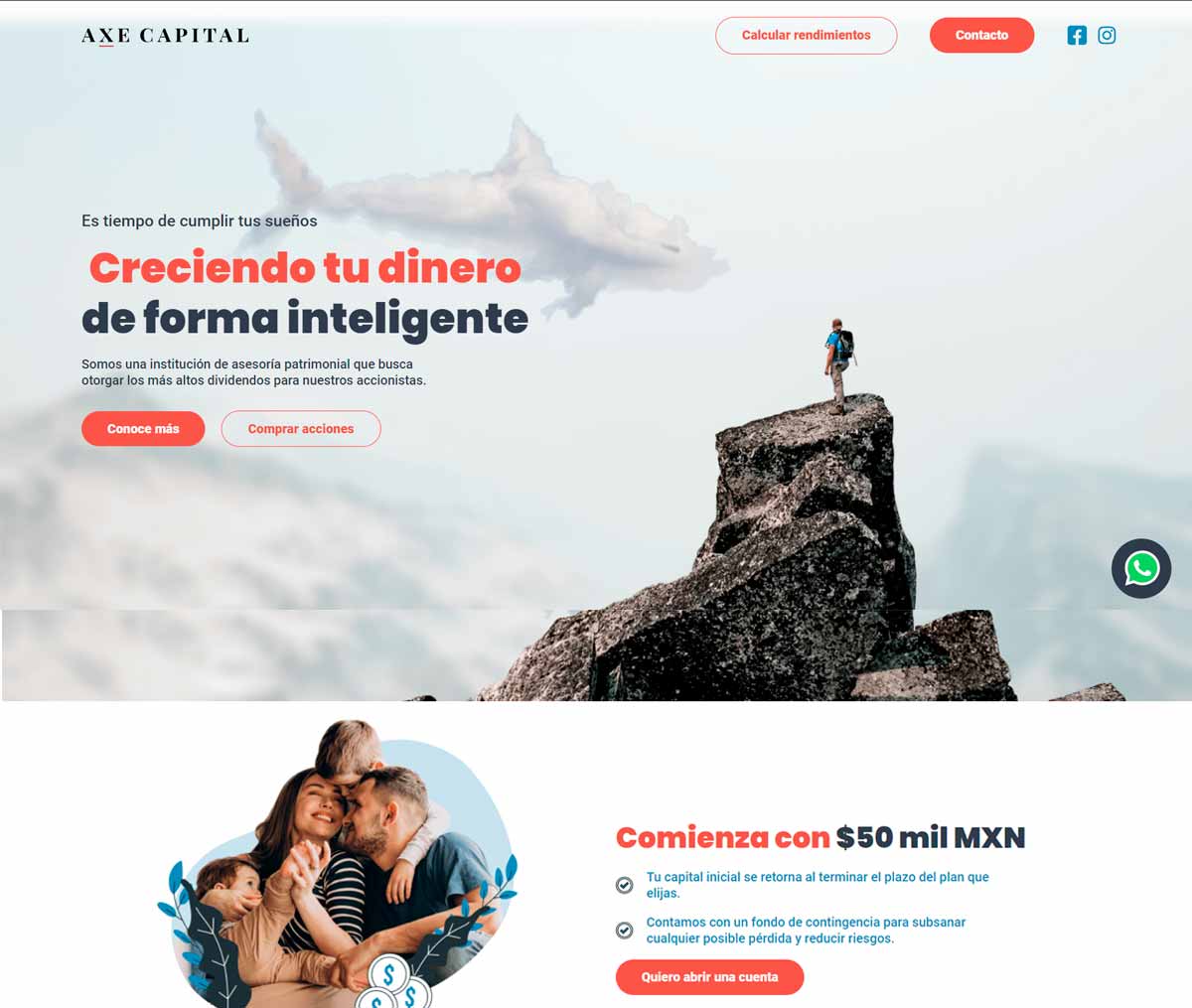 Página web de AXE Capital