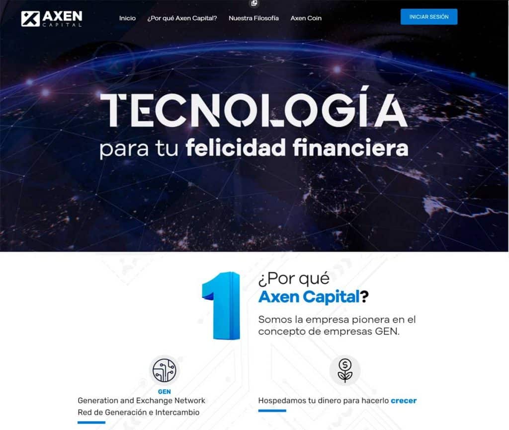 Sitio Web de Axen Capital