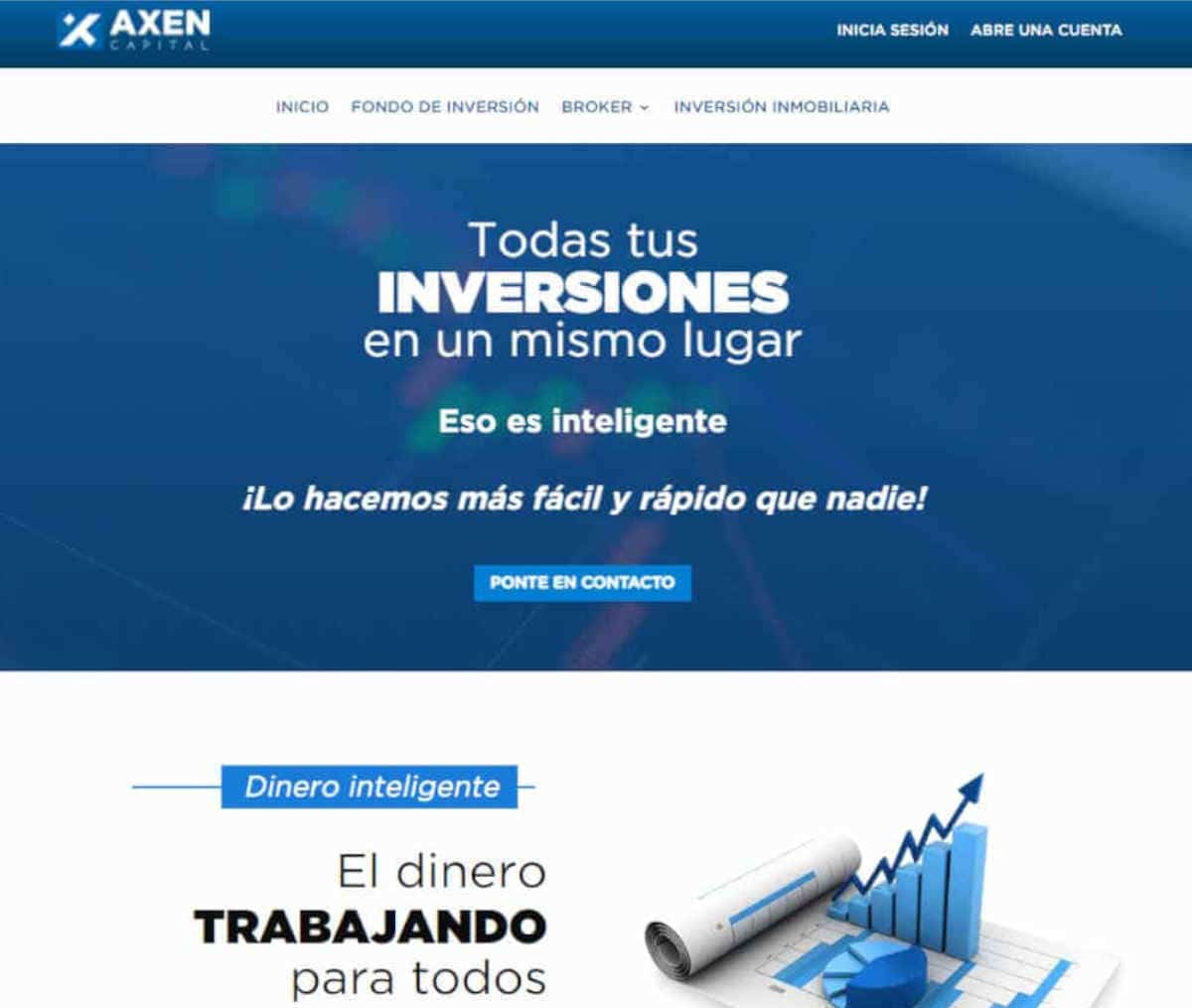 Página web de Axen Capital