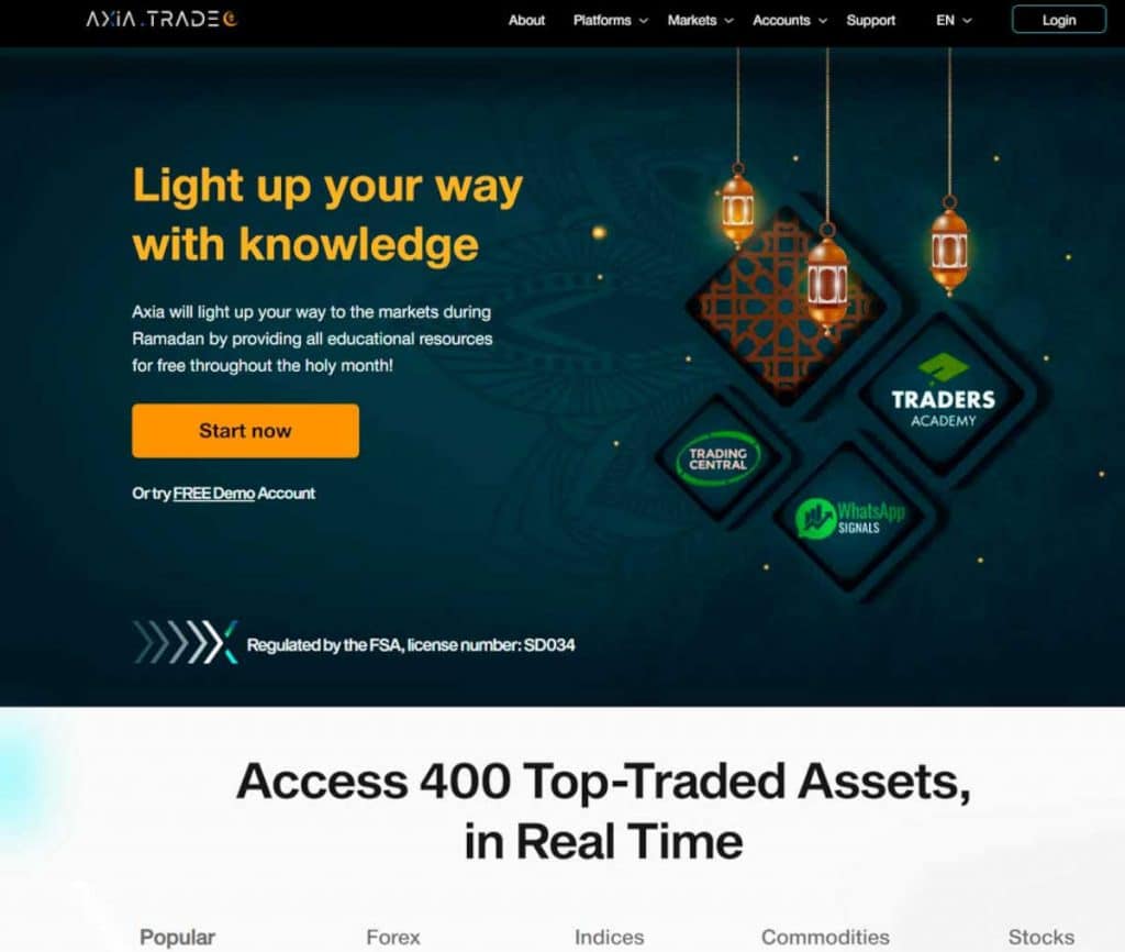 Sitio web de AXIA Investments