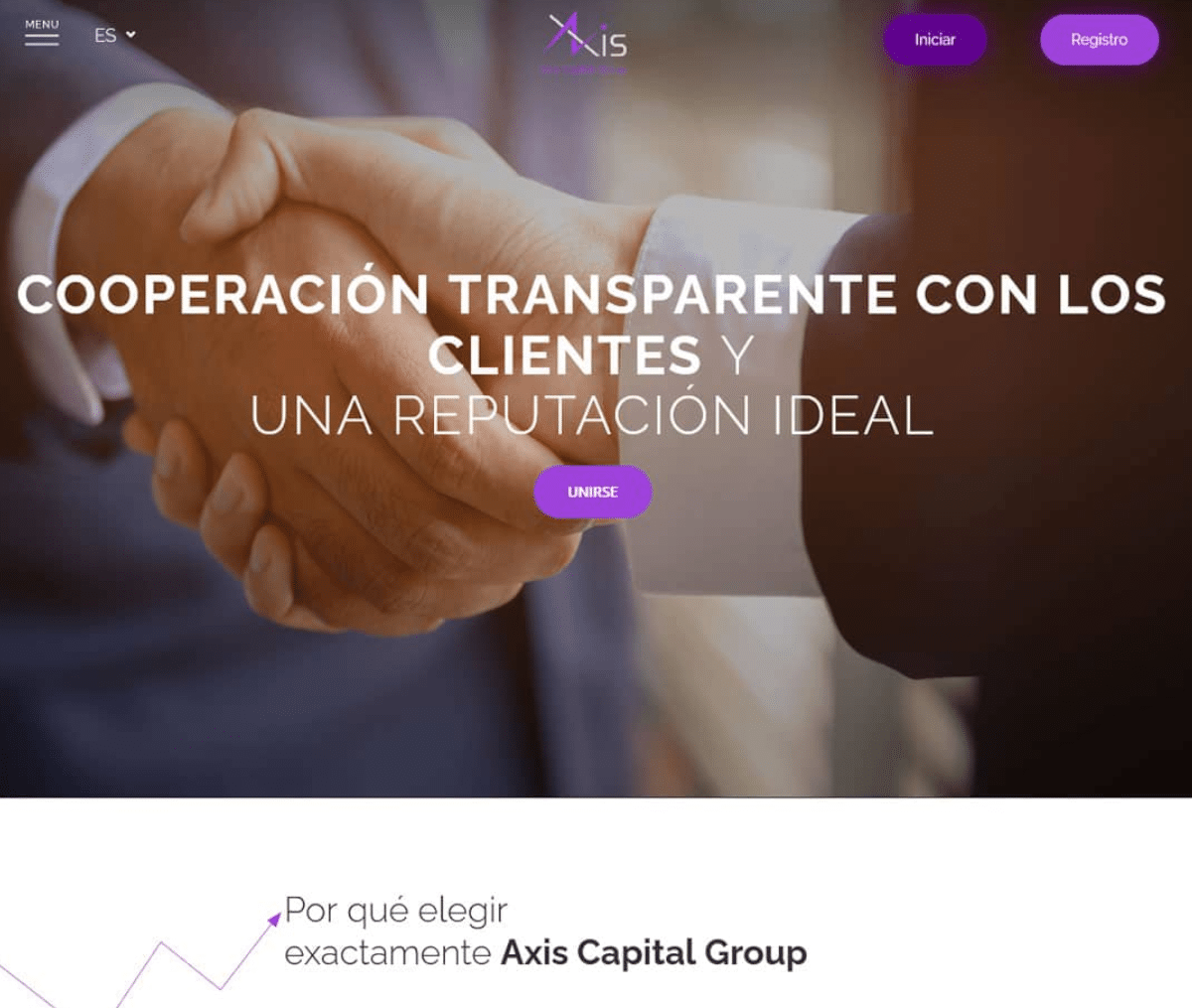 Página web de Axis Capital Group