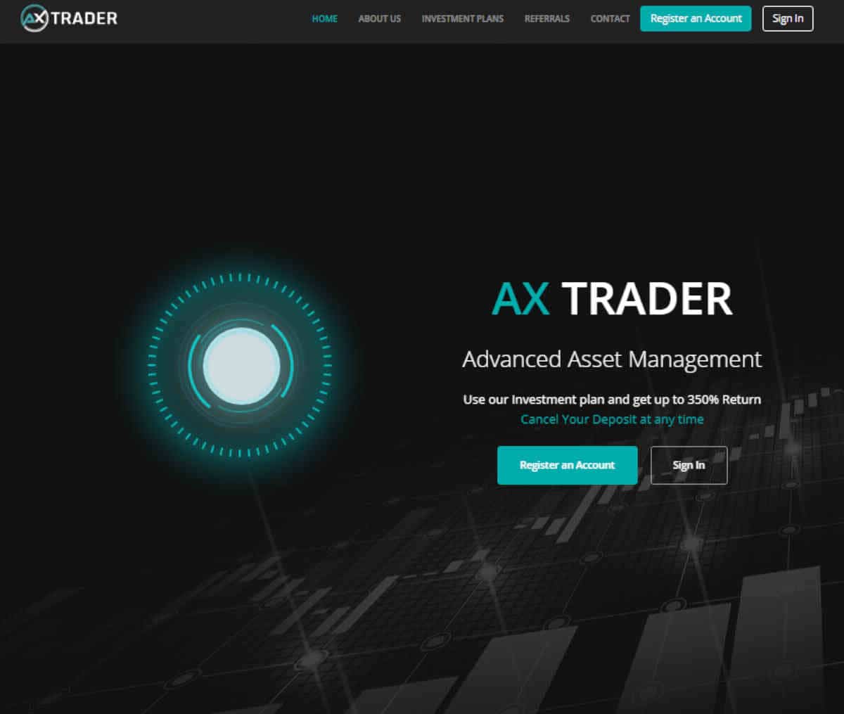 Página web de AxTrader
