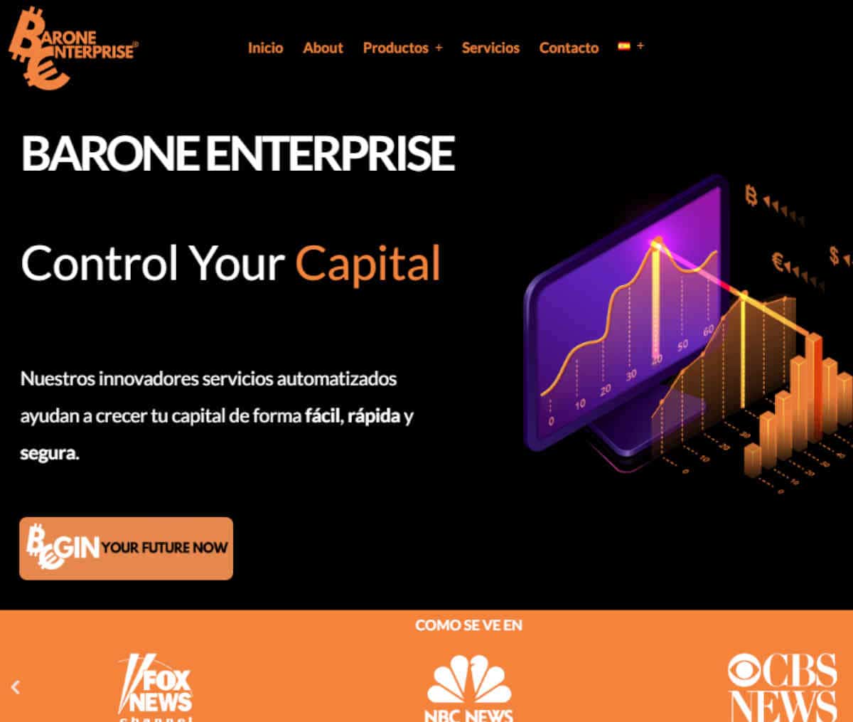 Página web de Barone Enterprise